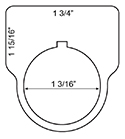 Legend Plate - Laser XT w/ Dura-Guard 1.93 x 1.75 White/Black - Pack of 25